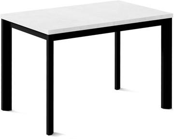 Кухонный раскладной стол Нагано-1L (ноги черные, белый цемент) в Уфе