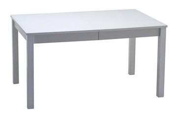 Кухонный раскладной стол Нагано-2 стекло белое opti (хром-лак) в Уфе - предосмотр