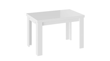 Кухонный раскладной стол Норман тип 1, цвет Белый/Стекло белый глянец в Стерлитамаке - предосмотр
