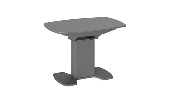 Раздвижной стол Портофино (СМ(ТД)-105.01.11(1)), цвет Серое/Стекло серое матовое LUX в Стерлитамаке - изображение