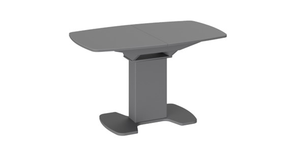 Кухонный раскладной стол Портофино (СМ(ТД)-105.02.11(1)), цвет Серое/Стекло серое матовое LUX в Уфе - изображение