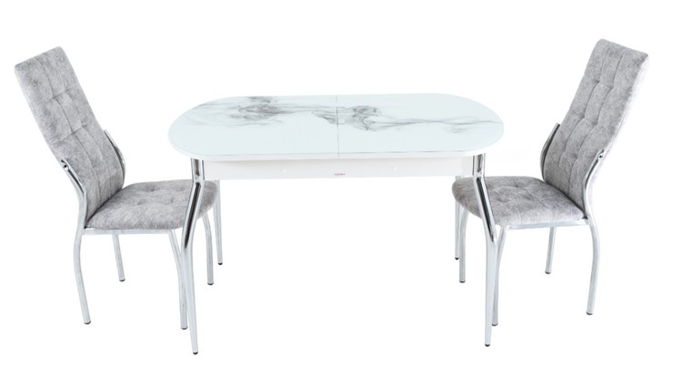 Кухонный раскладной стол Ривьера исп.1 ноги метал. крашеные №24 Фотопечать (Цветы №16) в Стерлитамаке - изображение 12