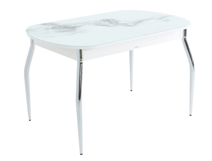 Кухонный раздвижной стол Ривьера исп.1 ноги метал. крашеные №24 Фотопечать (Цветы №36) в Стерлитамаке - изображение 7