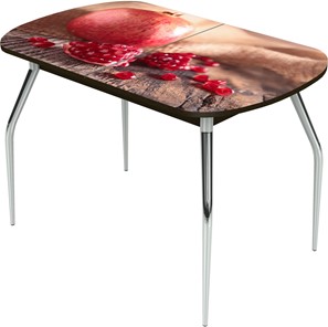 Кухонный раскладной стол Ривьера исп.1 ноги метал. крашеные №24 Фотопечать (Фрукты №4) в Стерлитамаке