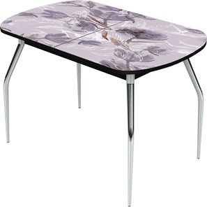 Раздвижной стол Ривьера исп.1 ноги метал. крашеные №24 Фотопечать (Текстура №31) в Стерлитамаке