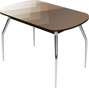 Кухонный стол раскладной Ривьера исп.1 ноги метал. крашеные №24 Фотопечать (Текстура №45) в Уфе