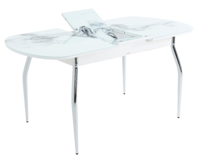 Раздвижной стол Ривьера исп.1 ноги метал. крашеные №24 Фотопечать (Текстура №47) в Стерлитамаке - изображение 2