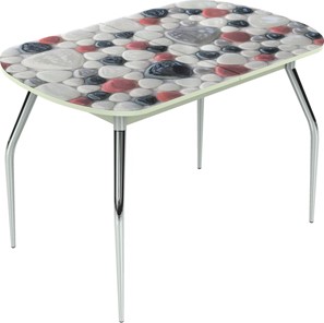 Кухонный стол раскладной Ривьера исп.2 ноги метал. крашеные №24 Фотопечать (Текстура №62) в Стерлитамаке