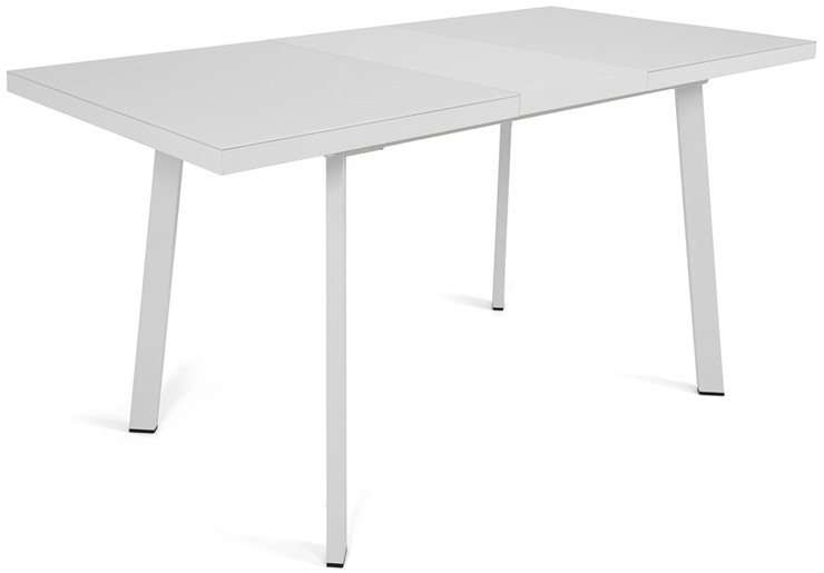 Кухонный раскладной стол Сальвадор-1G (ноги белые, стекло cristal/белый цемент) в Стерлитамаке - изображение 3