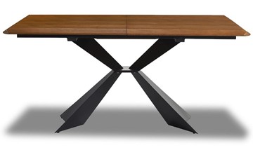 Кухонный стол раздвижной T1712A: орех 160 (WK-07)/черный (PC-02) в Стерлитамаке