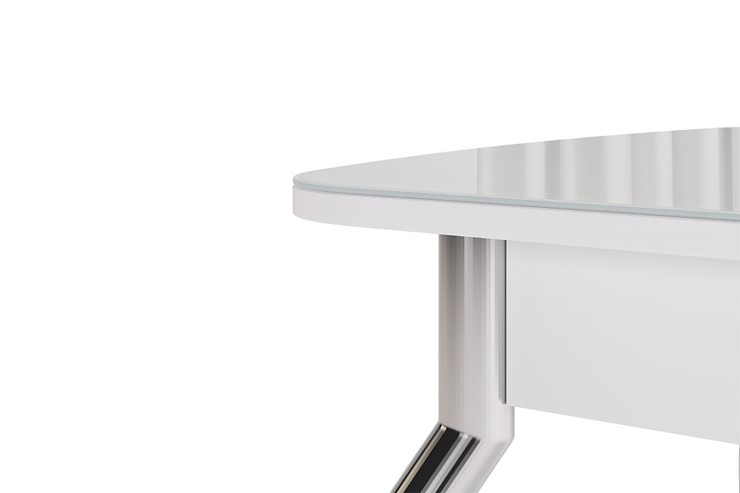 Кухонный раскладной стол Танго, белый/геометрия в Стерлитамаке - изображение 5