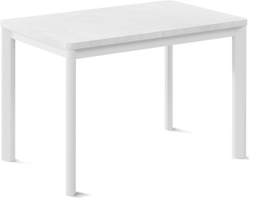 Раздвижной стол Токио-1L (ноги металлические белые, белый цемент) в Стерлитамаке - предосмотр