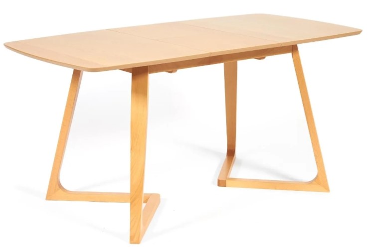 Обеденный раздвижной стол VAKU (Ваку) бук/мдф 80x120+40x75, Натуральный бук арт.13987 в Стерлитамаке - изображение 2