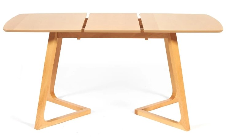 Обеденный раздвижной стол VAKU (Ваку) бук/мдф 80x120+40x75, Натуральный бук арт.13987 в Стерлитамаке - изображение 3