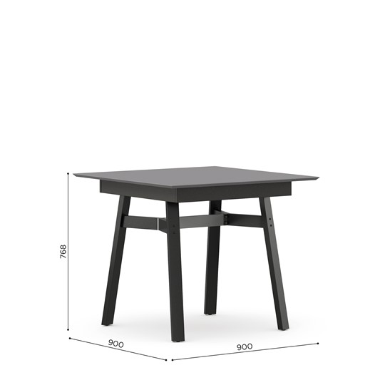 Обеденный стол 900 Элиот ЛД 414.110.000, Оникс Серый/Чёрный в Стерлитамаке - изображение 3