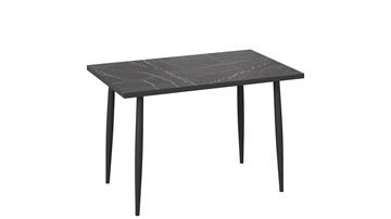 Кухонный обеденный стол Невада ДП1-02-08 (Черный мрамор/Черный матовый) в Уфе - предосмотр 1