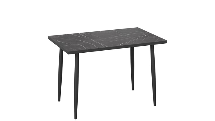 Кухонный обеденный стол Невада ДП1-02-08 (Черный мрамор/Черный матовый) в Салавате - изображение 1