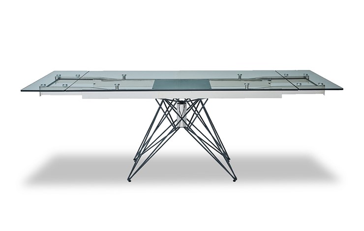 Кухонный стол раскладной T-041 (140) прозрачный в Уфе - изображение 1