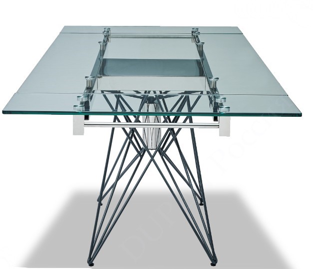Кухонный стол раскладной T-041 (140) прозрачный в Уфе - изображение 4
