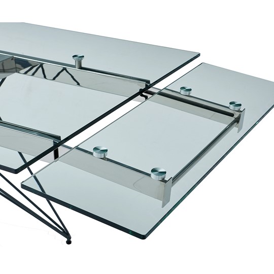 Кухонный стол раскладной T-041 (140) прозрачный в Уфе - изображение 5