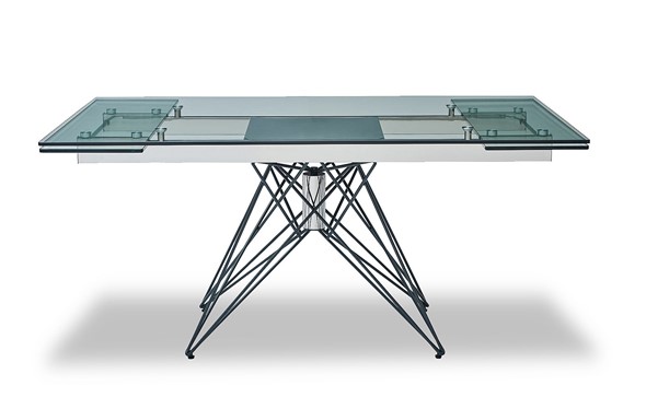 Кухонный стол раскладной T-041 (140) прозрачный в Стерлитамаке - изображение