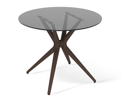 Обеденный стол SHT-ТT26 90 стекло/SHT-TU30 дымчатый/коричневый в Стерлитамаке - изображение