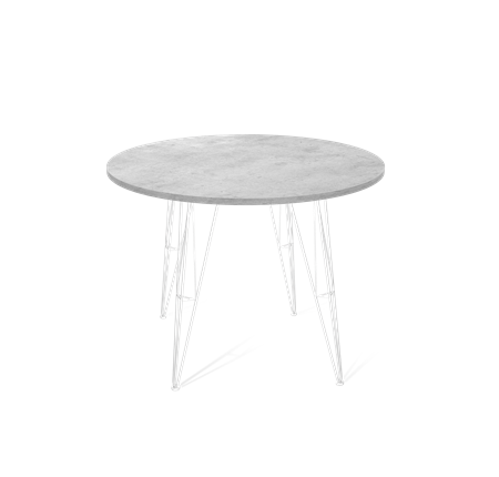 Кухонный обеденный стол SHT-TU10 / SHT-TT 90 ЛДСП (бетон чикаго светло-серый/белый) в Стерлитамаке - изображение
