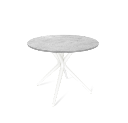 Обеденный стол SHT-TU30 / SHT-TT 90 ЛДСП (бетон чикаго светло-серый/белый) в Стерлитамаке - изображение