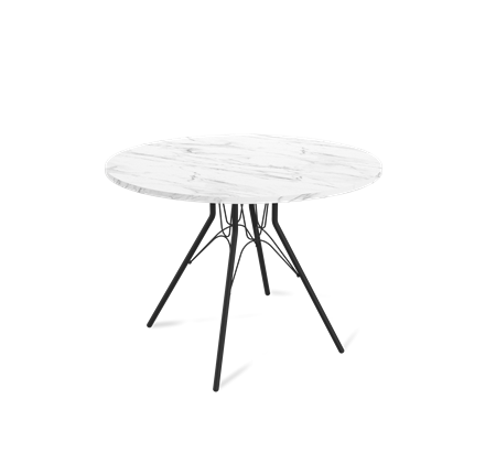 Обеденный стол SHT-TU34-P / SHT-TT 90 ЛДСП (бетон чикаго светло-серый/мрамор кристалл) в Стерлитамаке - изображение