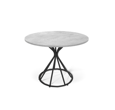 Кухонный обеденный стол SHT-TU4-1 / SHT-TT 90 ЛДСП (бетон чикаго светло-серый/черный муар) в Стерлитамаке - изображение