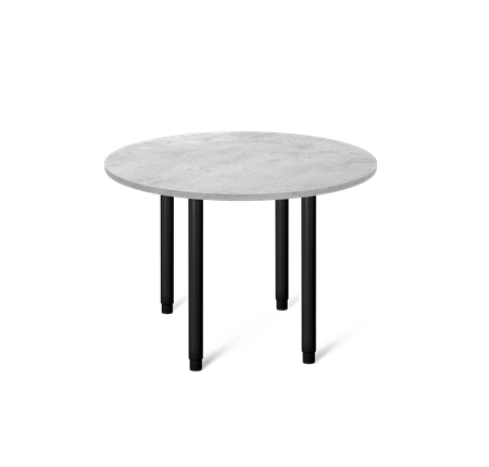Стол на кухню SHT-TU65 / SHT-TT 90 ЛДСП (бетон чикаго светло-серый/черный) в Стерлитамаке - изображение