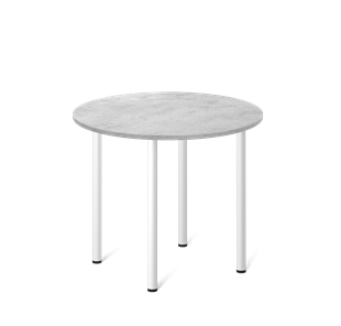 Стол на кухню SHT-TU66 / SHT-TT 90 ЛДСП (бетон чикаго светло-серый/белый) в Уфе