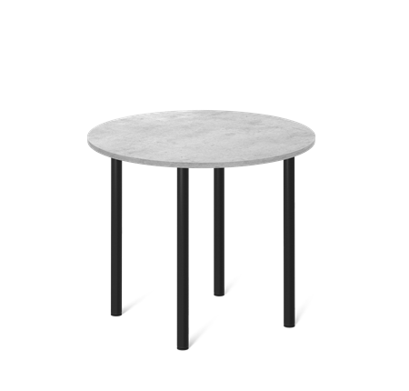 Кухонный обеденный стол SHT-TU66 / SHT-TT 90 ЛДСП (бетон чикаго светло-серый/черный) в Стерлитамаке - изображение