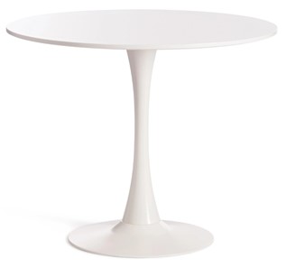Стол на кухню TULIP (mod. 011) металл/мдф, 90х90х75 белый арт.14105 в Стерлитамаке