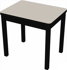 Обеденный раздвижной стол Бари дерево №8 (стекло белое/черный) в Уфе