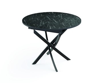 Кухонный стол 55.04 Адажио, мрамор черный/черный/металл черный в Стерлитамаке - предосмотр