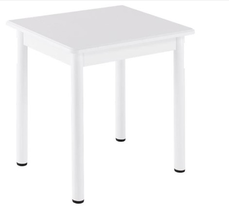 Кухонный пристенный стол НСПА-02 МДФ, белый МДФ/белое дерево/36 прямые трубки белый в Стерлитамаке - изображение
