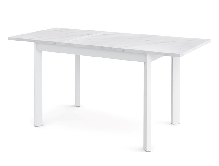 Кухонный раздвижной стол Dikline L110 Мрамор белый/ножки белые в Стерлитамаке - изображение 1