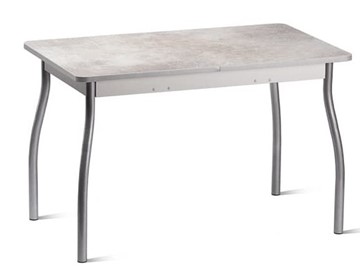 Кухонный стол Орион.4 1200, Пластик Белый шунгит/Металлик в Салавате