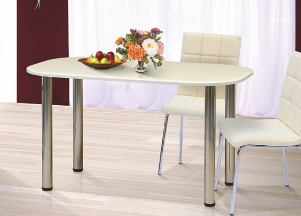 Кухонный обеденный стол 1300х700 на металлических опорах в Стерлитамаке - изображение