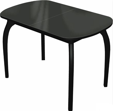 Раздвижной стол Ривьера исп.1 дерево №1 (стекло черное/черный) в Уфе - изображение