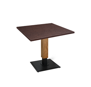 Обеденный стол SHT-TU22/ТT 80/80 (дуб брашированный коричневый/черный муар/венге) в Стерлитамаке