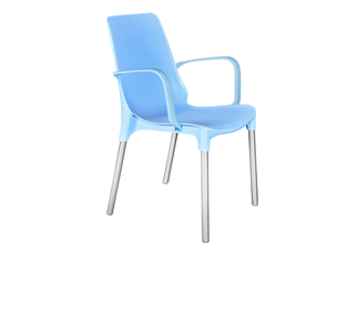 Кухонный стул SHT-ST76/S424 (голубой/хром лак) в Уфе