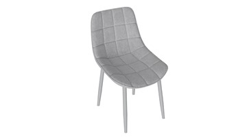 Обеденный стул Boston (Белый муар/Велюр V004 светло-серый) в Уфе