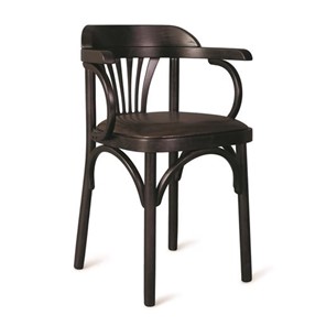 Обеденный стул Венский мягкий, кожзам черный/венге в Уфе