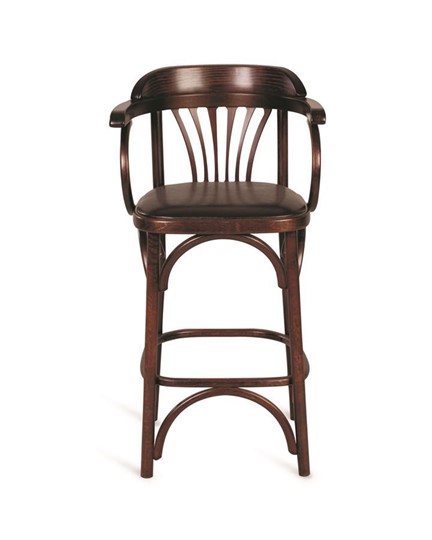 Барный стул 750 мягкий (темный тон, экокожа коричневая) в Стерлитамаке - изображение 3