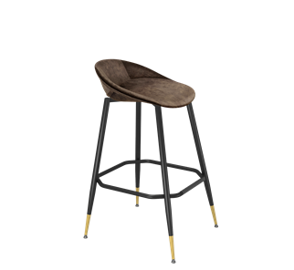 Барный стул SHT-ST19-SF1 / SHT-S148 (кофейный трюфель/черный муар/золото) в Стерлитамаке