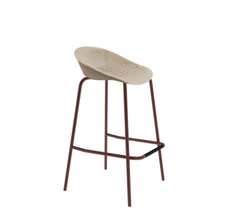 Барный стул SHT-ST19-SF1 / SHT-S29P (ванильный крем/медный металлик) в Стерлитамаке - изображение
