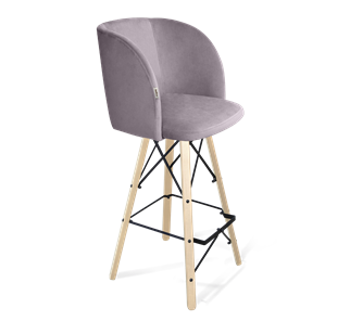 Барный стул SHT-ST33 / SHT-S80 (сиреневая орхидея/прозрачный лак/черный) в Стерлитамаке