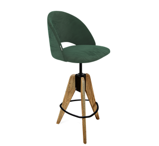 Барный стул SHT-ST34 / SHT-S92 (лиственно-зеленый/браш.коричневый/черный муар) в Стерлитамаке